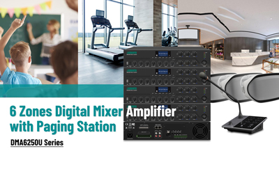 DMA6250U Series 6 Zones Digital Mixer Amplifier with Paging Station