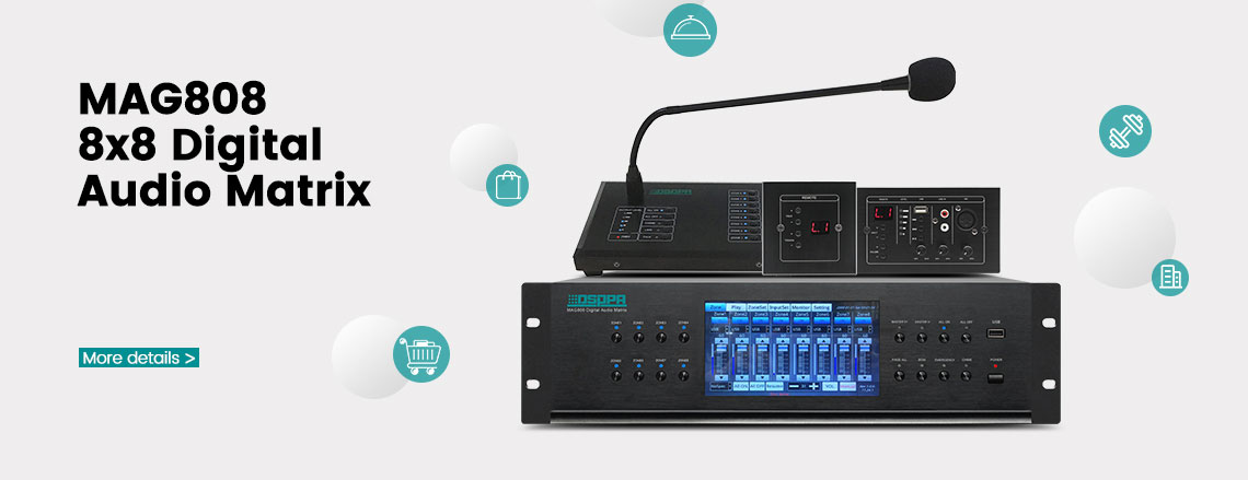 MAG808 8x8 Digital Audio Matrix