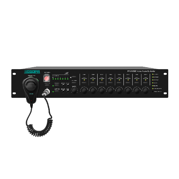 PAVA9500  8 Zones Voice Alarm Fire Evacuation System Host with Main/Backup Switching