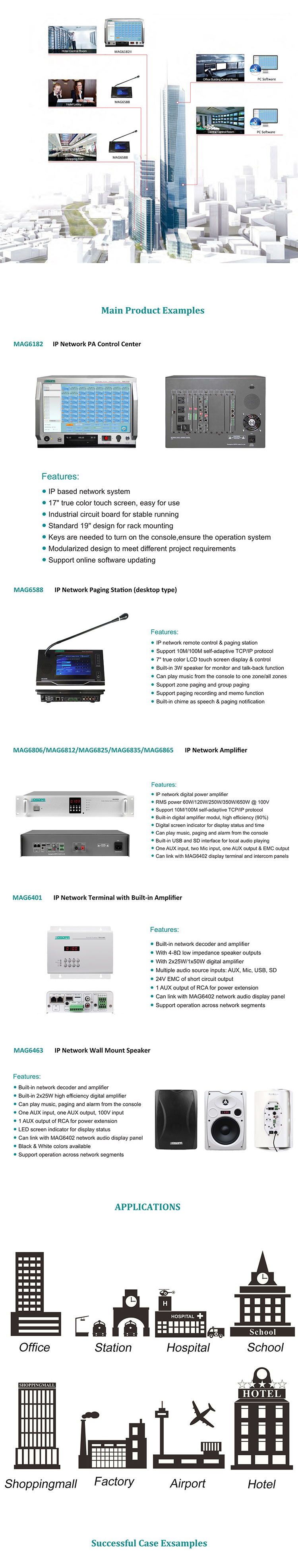 MAG6000 IP Network PA System