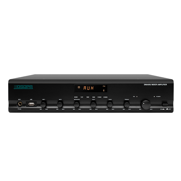 DMA60U 60W Digital Mixer Amplifier with USB /Bluetooth /FM/Chime/Siren/4 Mic(With PP and DC24V)